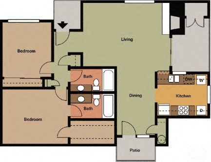 the fitzgerald apartment homes apartments for rent ballard floor plan